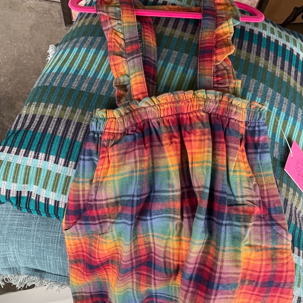 Ruffle Butts Multicolor Plaid Dress